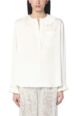 Serafini Femme, Blouses et Chemises, Blanc, Taille: 36 FR Chemise à manches longues