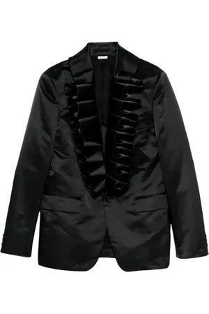 Comme des Garçons Homme, Vestes, Noir, Taille: L Blazer à volants dynamiques