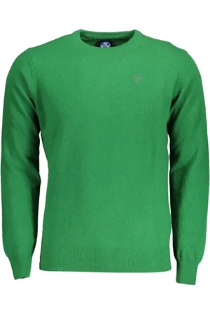 North Sails Homme, Pulls, Vert, Taille: S Pull Vert Brodé à Manches Longues