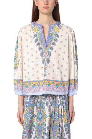 Etro Femme, Blouses et Chemises, Multicolore, Taille: 40 FR Haut col en V dans un style tendance