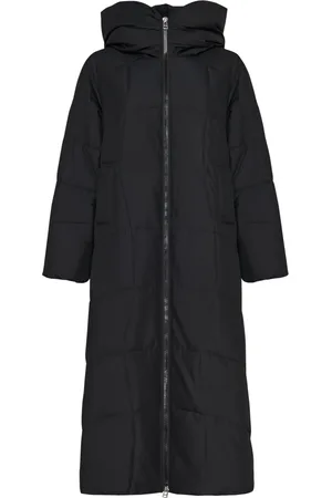 CESARE GASPARI Femme, Manteaux, Noir, Taille: 38 FR Manteau doudoune oversize à capuche avec poignets en fausse fourrure