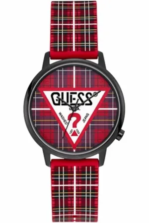 Guess Unisex, Accessoires, Gris, Taille: ONE Size Montre unisexe en acier inoxydable à quartz