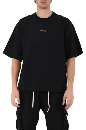 Purple Brand Homme, Tops, Noir, Taille: M Tee-shirt Gothique Arqué en Jersey Noir