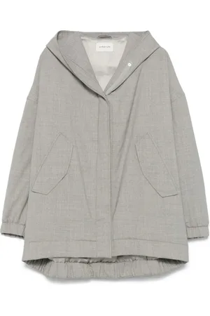 Armarium Femme, Vestes, Gris, Taille: 36 FR Gris Clair Capuche Classique Vêtements d