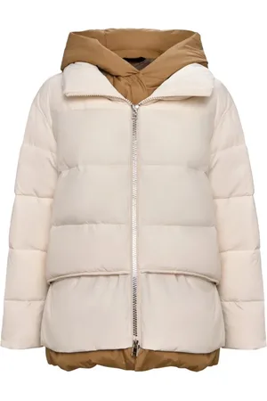 CESARE GASPARI Femme, Vestes, Blanc, Taille: 38 FR Doudoune à Capuche - Blanc