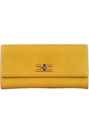 Elisabetta Franchi Femme, Accessoires, Jaune, Taille: ONE Size Sac à bandoulière avec logo frontal
