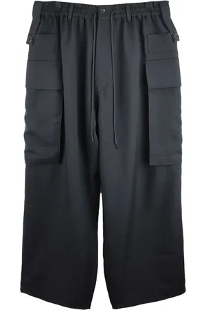Y-3 Homme, Shorts, Noir, Taille: M Shorts longs noirs avec fermeture éclair cachée