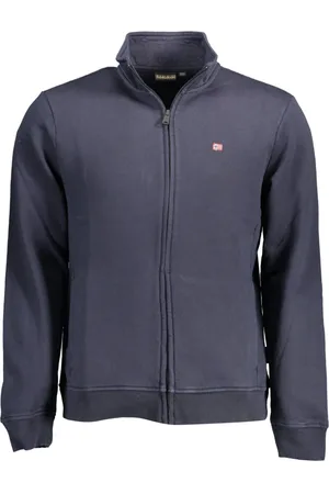 Napapijri Homme, Sweatshirts et sweats à capuche, Bleu, Taille: 2XL Sweat à Capuche Bleu avec Fermeture Éclair