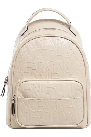 Armani Exchange Femme, Sacs, , Taille: ONE Size Logo Motif Fermeture Éclair Sac à Dos avec Poches