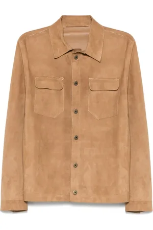 SALVATORE SANTORO Homme, Vestes, , Taille: L Veste en Cuir Fermeture Boutonnée