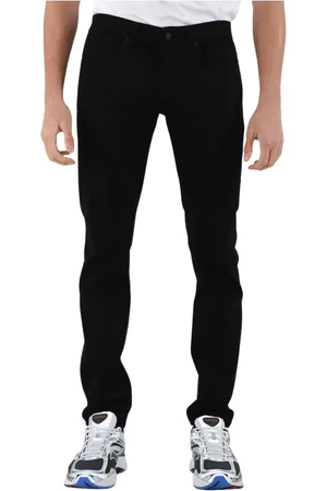 Dondup Homme, Jeans, Noir, Taille: W32 Jean Skinny Fit Usé avec Logo Métallique