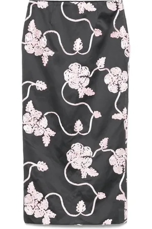 ROTATE Femme, Jupes, Noir, Taille: 36 FR Jupe Gris Foncé à Fermeture Éclair