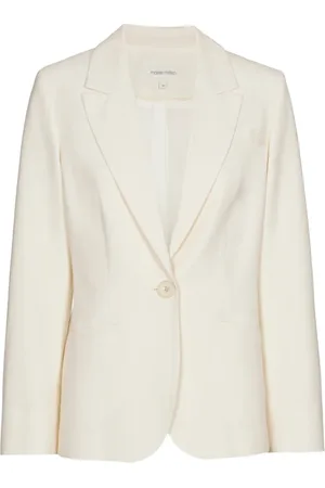 Marie Méro Femme, Vestes, , Taille: 40 FR Blazer Ecru pour un look sophistiqué et polyvalent