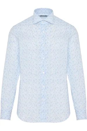 BARBA Homme, Chemises, Bleu, Taille: 3XL Chemise en coton italienne, 100% coton