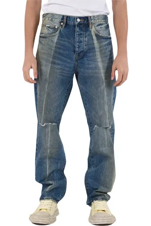 Purple Brand Homme, Jeans, Bleu, Taille: W33 Jean Jambe Droite Ourlet Effiloché