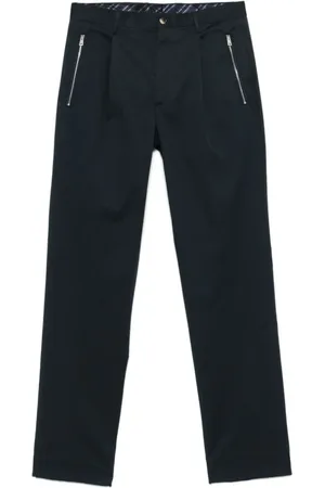 Etro Homme, Pantalons, Noir, Taille: M Pantalon Marine Plissé Fermeture Éclair Bouton Poches