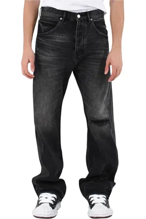 Purple Brand Homme, Jeans, Noir, Taille: W32 Jean baggy avec fermeture boutonnée