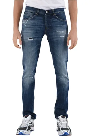 Dondup Homme, Jeans, Bleu, Taille: W40 Jean Skinny Used et Destroyed