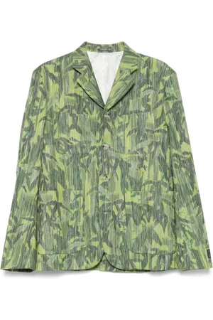 Kenzo Homme, Vestes, Vert, Taille: M Veste Verte à Boutons Poches
