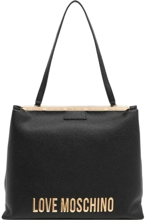 Moschino Femme, Sacs, Noir, Taille: ONE Size Sac Fourre-Tout avec Logo et Fermeture à Clapet