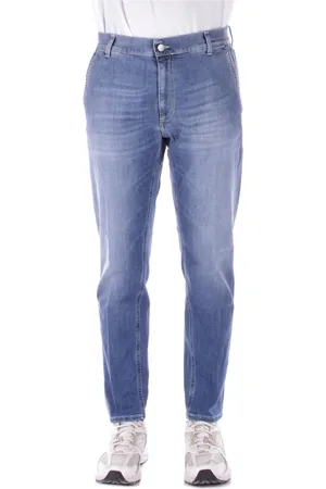 Dondup Homme, Jeans, Bleu, Taille: W38 Jean Bleu avec Logo Fermeture Éclair