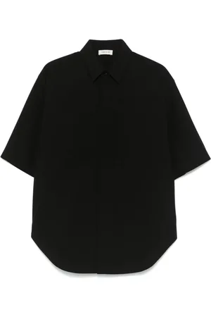 FEAR OF GOD Homme, Chemises, Noir, Taille: S Chemise Noire avec Boutons et Détails Plissés