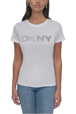 DKNY Femme, Tops, Blanc, Taille: 40 FR T-shirt orné