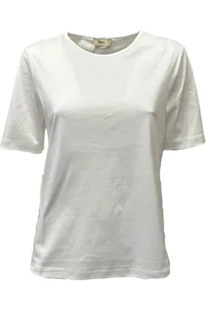 HERNO Femme, Tops, Blanc, Taille: 42 FR T-shirt décontracté avec col rond