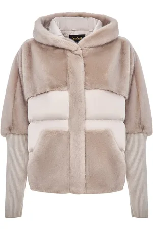 CESARE GASPARI Femme, Vestes, , Taille: 42 FR Oversized Faux Fur Jacket - Ivory