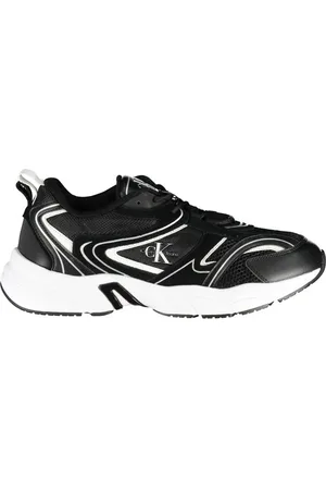 Calvin Klein Homme, Chaussures, Noir, Taille: 44 EU Baskets noires à lacets avec détails contrastants