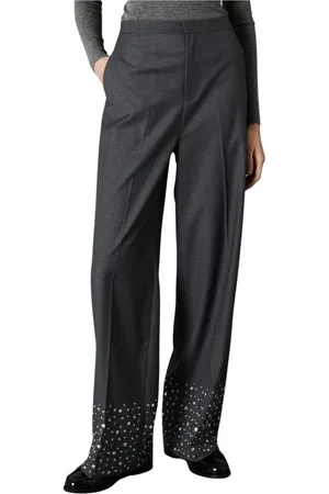 Isabelle Blanche Femme, Pantalons, Gris, Taille: 36 FR Pantalon élégant gris clouté