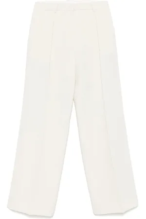 Calvin Klein Femme, Pantalons, Blanc, Taille: 36 FR Pantalon blanc avec poches et boutons