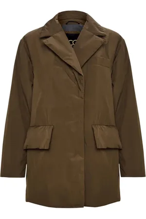 CESARE GASPARI Femme, Vestes, Brun, Taille: 44 FR Blazer matelassé ceinturé - Marron