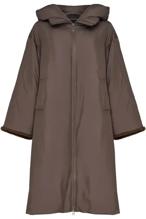 CESARE GASPARI Femme, Manteaux, , Taille: 40 FR Manteau doudoune oversize à capuche avec poignets en fausse fourrure