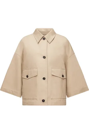Drykorn Homme, Vestes, Brun, Taille: L Veste Classique en Coton Fermeture à Boutons Manche 3/4