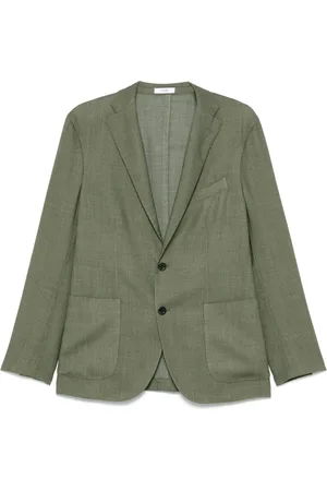Boglioli Homme, Vestes, Vert, Taille: XL Veste en laine mélangée avec poches extérieures