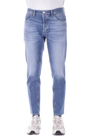 Dondup Homme, Jeans, Bleu, Taille: W32 Jean Bleu avec Logo Poche Arrière