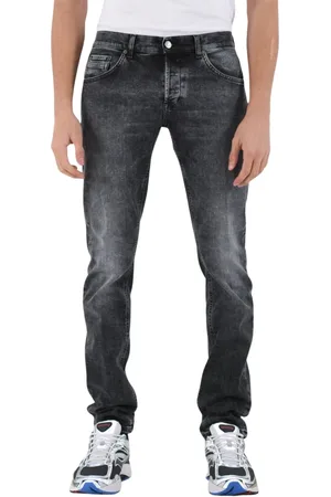 Dondup Homme, Jeans, Gris, Taille: W34 Jean Skinny avec Logo Métallique