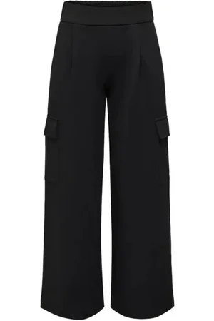 JACQUELINE DE YONG Femme, Pantalons, Noir, Taille: 36 FR L32 Wide Pantalons
