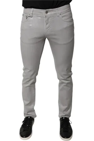 Dolce & Gabbana Homme, Pantalons, Gris, Taille: S Jean slim en denim stretch gris
