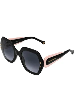 Carolina Herrera Femme, Accessoires, Noir, Taille: ONE Size Lunettes de Soleil Papillon Noires avec Protection UV
