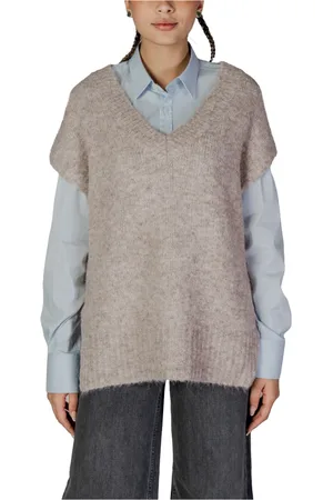VERO MODA Femme, Pulls, , Taille: 42 FR Gilet Tricot Col en V Manches Courtes