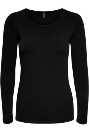 ONLY Femme, Tops, Noir, Taille: 40 FR Top à Manches Longues Live Love Life Noir