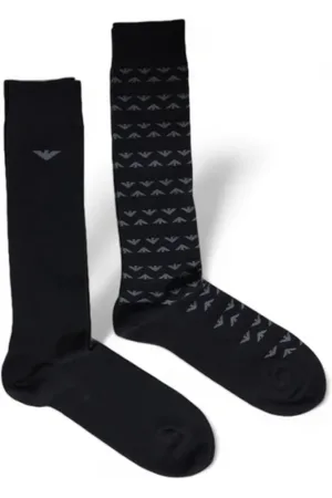 Emporio Armani Homme, Sous-vêtements, Noir, Taille: ONE Size Chaussettes Logo Aigle 2 Pack