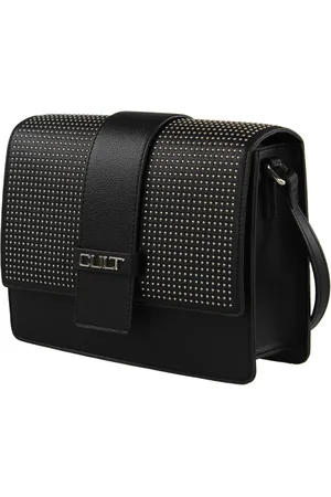 Cult Femme, Sacs, Noir, Taille: ONE Size Sac bandoulière clouté