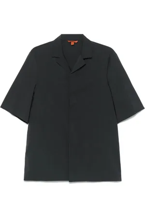 BARENA Homme, Chemises, Gris, Taille: L Chemise Col Camp Gris Foncé