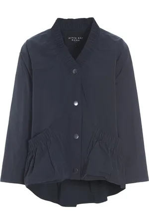 Bitte Kai Rand Femme, Vestes, Bleu, Taille: 38 FR Veste en Popeline Froissée Minuit Foncé