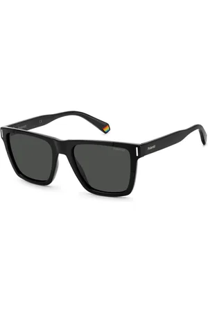Polaroid Homme, Accessoires, Noir, Taille: ONE Size Lunettes de soleil carrées élégantes avec ornements en métal
