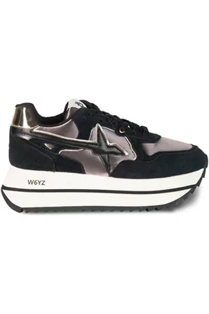 W6YZ Femme, Chaussures, Multicolore, Taille: 40 EU Baskets en daim noir/platine - modèle Deva