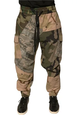 Dolce & Gabbana Homme, Pantalons, Multicolore, Taille: M Jogger Pantalons de survêtement à Imprimé Camouflage avec Cordon